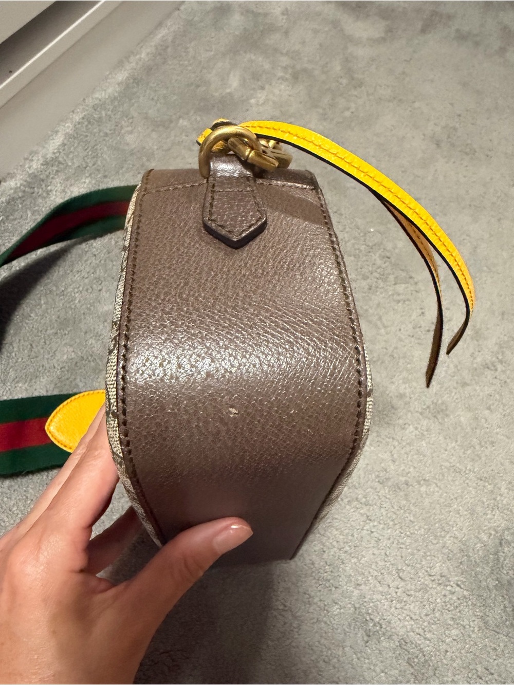 Gucci GG Supreme Canvas Crossbody with Green-Red Web Stripe - Picture 8 of 10